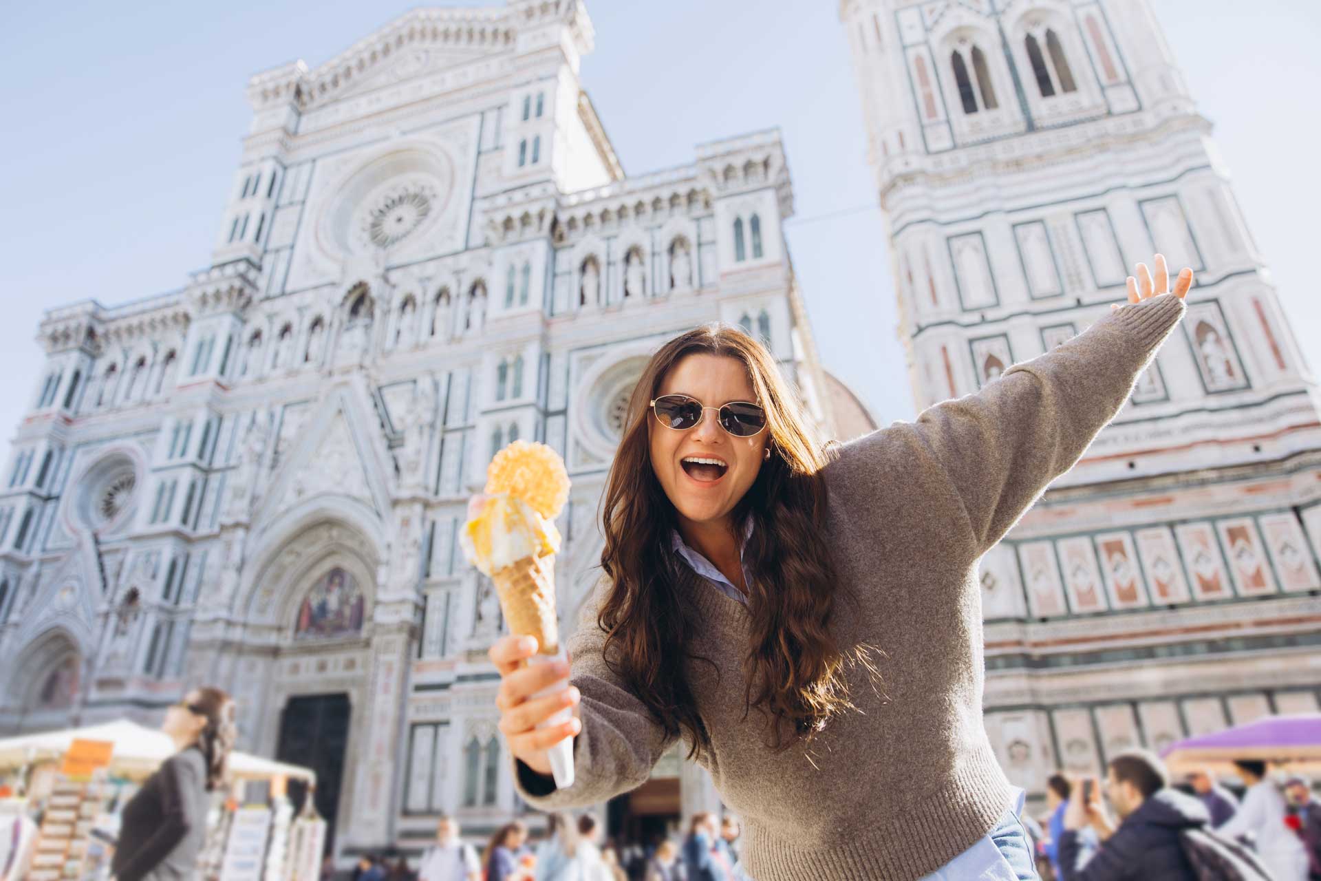 Girl with an Italian residence permit